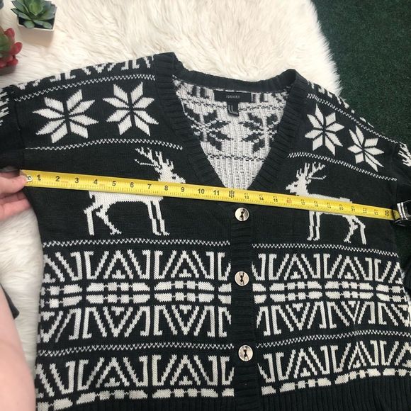 Reindeer Festive Folk Legend Cardigan Sweater - Picture 11 of 16